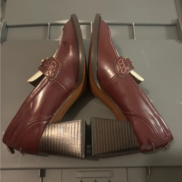 Sam Edelman Quincy Block Heel Loafers – Syrah & Modern Ivory - Picture 4 of 6